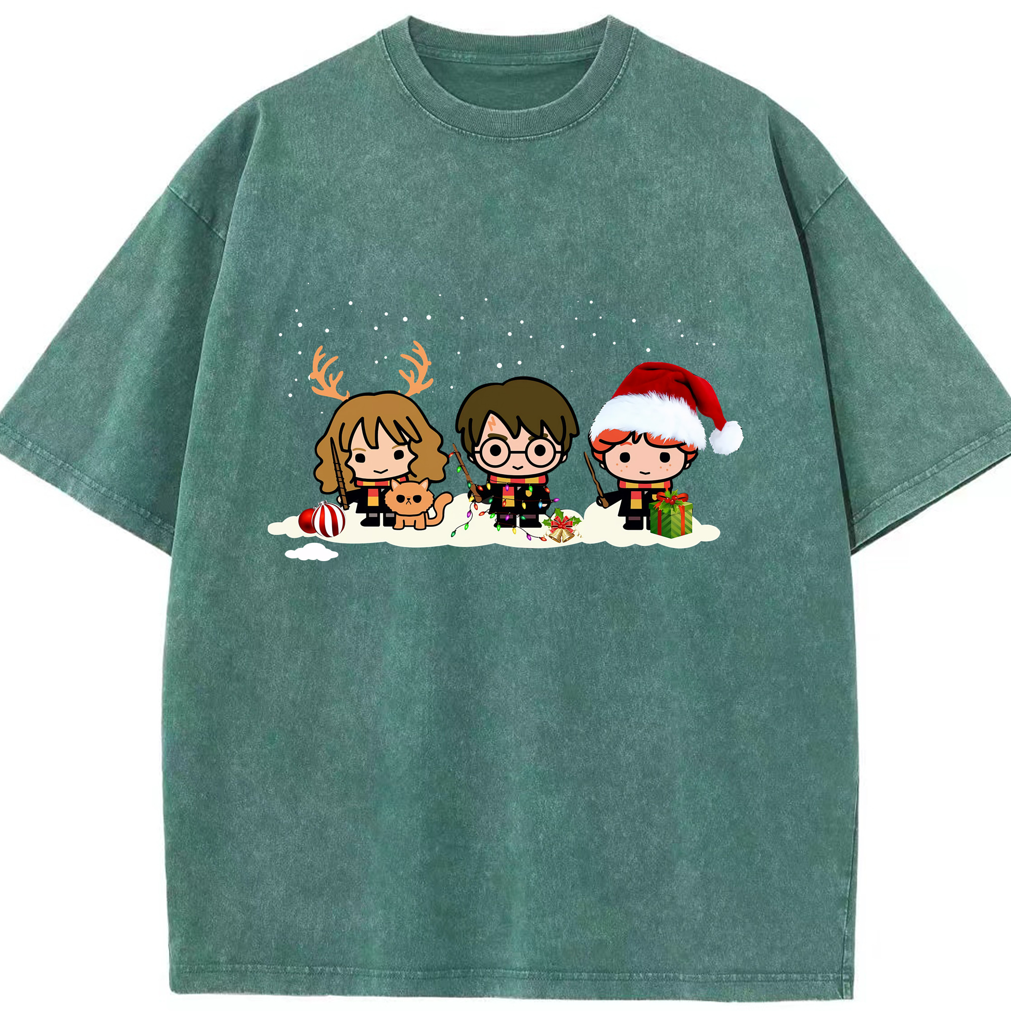 （画像用） Harry Potter ハリー・ポッターシリーズ 綿100% ヴィンテージ風 半袖Tシャツ（フロントプリント）
